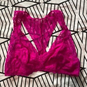 Hot Pink Lace bralet
